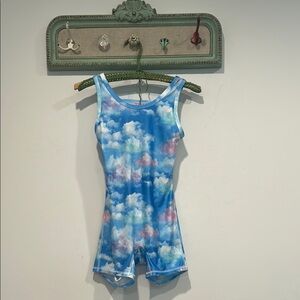 Terez cotton candy blue pink romper playsuit leotard Kids Bodysuit 10/12 nwot